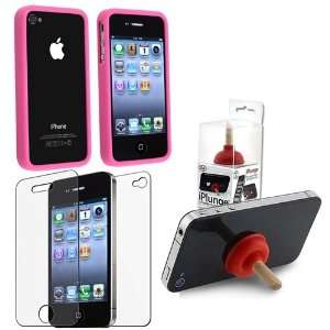 iPhone® 4 combo iPlunge Apple® iPhone® iPod® Stand + Pink Bumper 