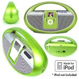 Digital Clock Radio with iPod Docking Station   Green  