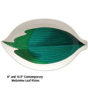 Melamine Contemporary Leaf Plates   Break Resistant   Dishwasher Safe 