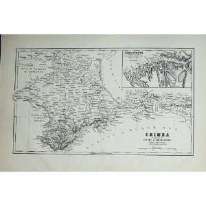  Map Crimea Sebastopol Black Sea Eupatoria Bay Kalamita 