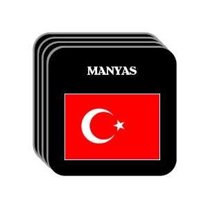  Turkey   MANYAS Set of 4 Mini Mousepad Coasters 