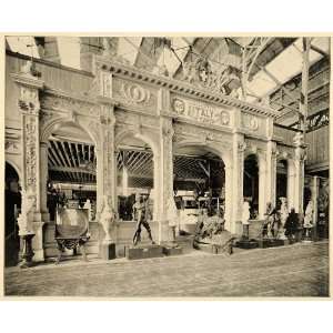  1893 Chicago Worlds Fair Italian Facade Exhibit Print 