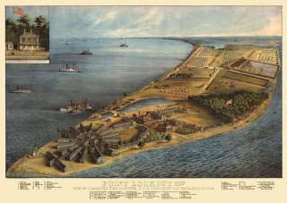 POINT LOOKOUT MARYLAND (MD) CIVIL WAR MAP 1863 MOTP  