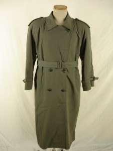womens London Fog classic trench coat long Taupe zip out insulated 