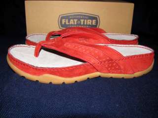 Flat Tire Footwear Antigua Womens Leather Thong Sandals  