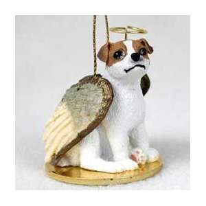 Jack Russell Terrier Angel Dog Ornament   Brown & White