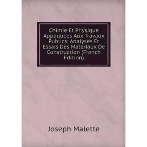   MatÃ©riaux De Construction (French Edition) Joseph Malette Books