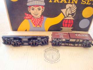 Vintage MARX HO Train Set 16922 in box Cars/Track Weighted Plastic 