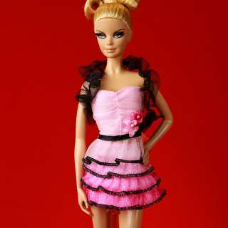LD1284 Pink Black Designer Fashion Set Barbie FR  