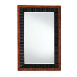  Wall Mirror   Asian Fusion Mirror in Distressed Black with 