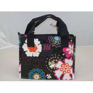  Insulated Lunch Bag   Black and Floral