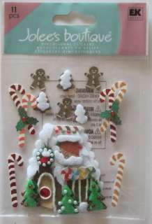 Jolees Boutique GINGERBREAD HOUSE Stickers NIP  