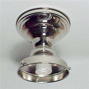 Nickel Plated Brass Ceiling Light Fixture 4 in Shade Holder Polished 