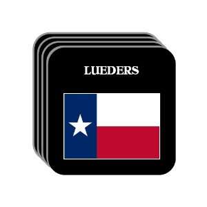  US State Flag   LUEDERS, Texas (TX) Set of 4 Mini Mousepad 