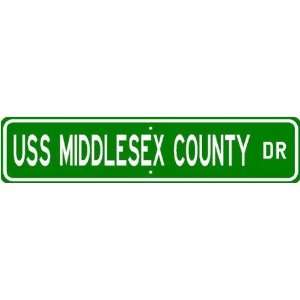 USS MIDDLESEX COUNTY LST 983 Street Sign   Navy  Sports 