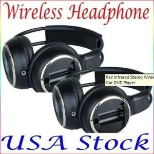 Newes Pair Infrared Stereo Wireless Headphone 2PCS Headset IR for Car 