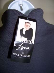NWT Lennie Nina Leonard Grey Turtleneck Sweater Dress M  