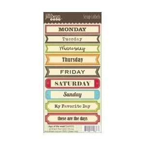 Jillibean Soup Soup Label Stickers 3X6.25 Days Of The Week; 10 Items 