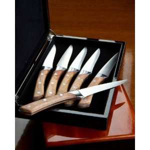  Alain Saint Joanis Olivewood Palace Steak Knives