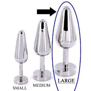 The  Tear Drop HOLE HUGGER   Butt Plug SOLID Stainless Steel   Large 