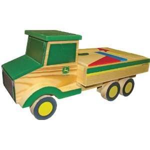  Learning Curve John Deere   Wooden Truck with Blocks Toys 