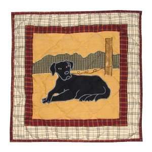   II Theme Black Labrador Quilted Toss Pillow 16x16
