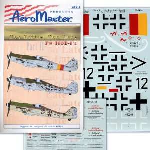  Fw 190 D 9 Too Little Too Late, Pt 2 (1/32 decals) Toys 