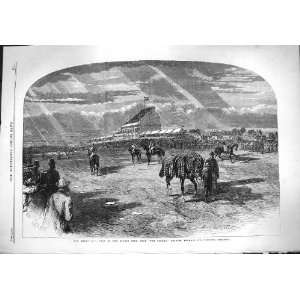  1861 DERBY HORSE RACING COURSE PADDOCK SPORT FINE ART 