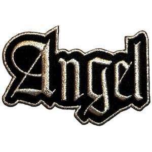 Angel name tag iron on patch applique