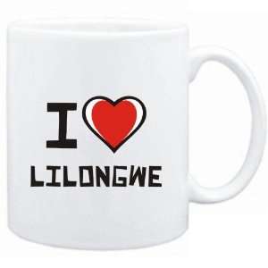 Mug White I love Lilongwe  Capitals 