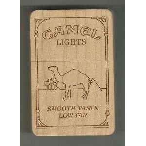   Collectible Camel Lights Wood Cigarette Case 