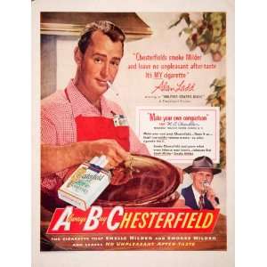 1950 Ad Chesterfield Cigarettes Liggett Myers Tobacco Alan Ladd 