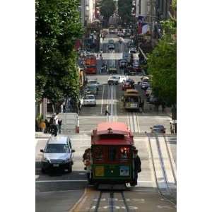  Strasse in San Francisco Mit Cablecar, Kalifornien   Usa 