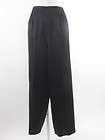 DESIGNER Black Silk Straight Leg Zipper Back Pants 30  