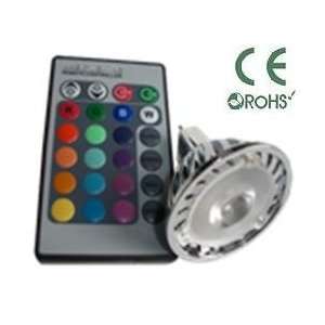 GreenLEDBulb MR16 3 Watt RGB LED bulb Spotlight with Remote Control, 3 