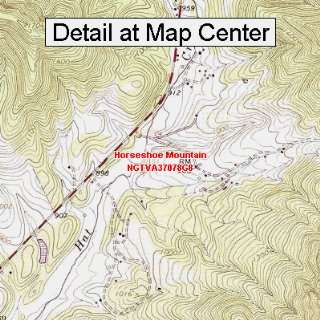USGS Topographic Quadrangle Map   Horseshoe Mountain, Virginia (Folded 