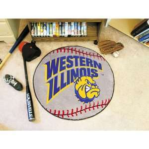BSS   Western Illinois Leathernecks NCAA Baseball Round Floor Mat (29 