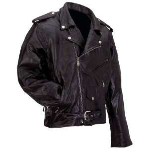  Mens Leather Motorcycle Jacket (Medium) Automotive
