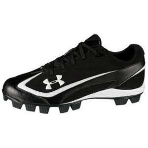  Under Armour Youth Leadoff III Low Baseball Cleats   Black 
