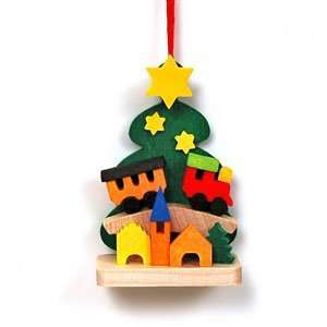  Christmas Tree with Toy Train Ornament