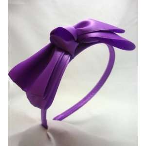  Double Purple Bow Headband 