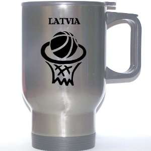  Latvian Basketball Stainless Steel Mug   Latvia 