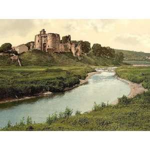  Vintage Travel Poster   Kidwelly Castle Carmarthen Wales 