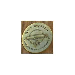   Brass Graf Zeppelin Landing Crew Lakehurst Badge Pin 