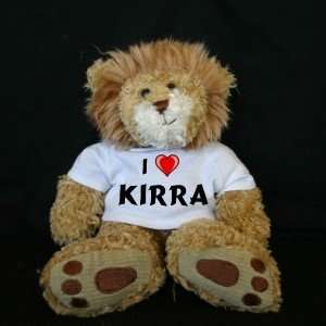   Lion (Sighin Lion) toy with I Love Kirra t shirt Toys & Games