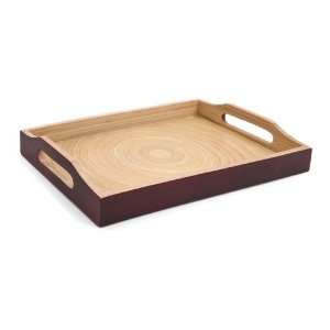  Bamboo and Lacquer. No Hot Foods or Liquids. Burgundy Serving Tray 