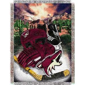  Coyotes Woven Tapestry Throw Home Ice Advantage Blanket 