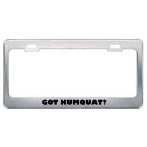 Got Kumquat? Eat Drink Food Metal License Plate Frame Holder Border 