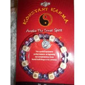  Konstant Karma Yin Yang Stretch Bracelet Arts, Crafts 