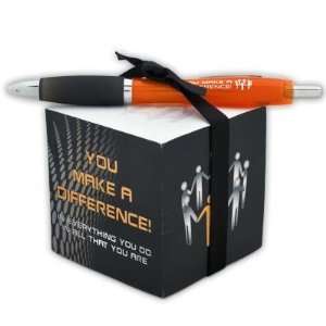  You Make A Difference Note Cube & Pen Bundle Office 